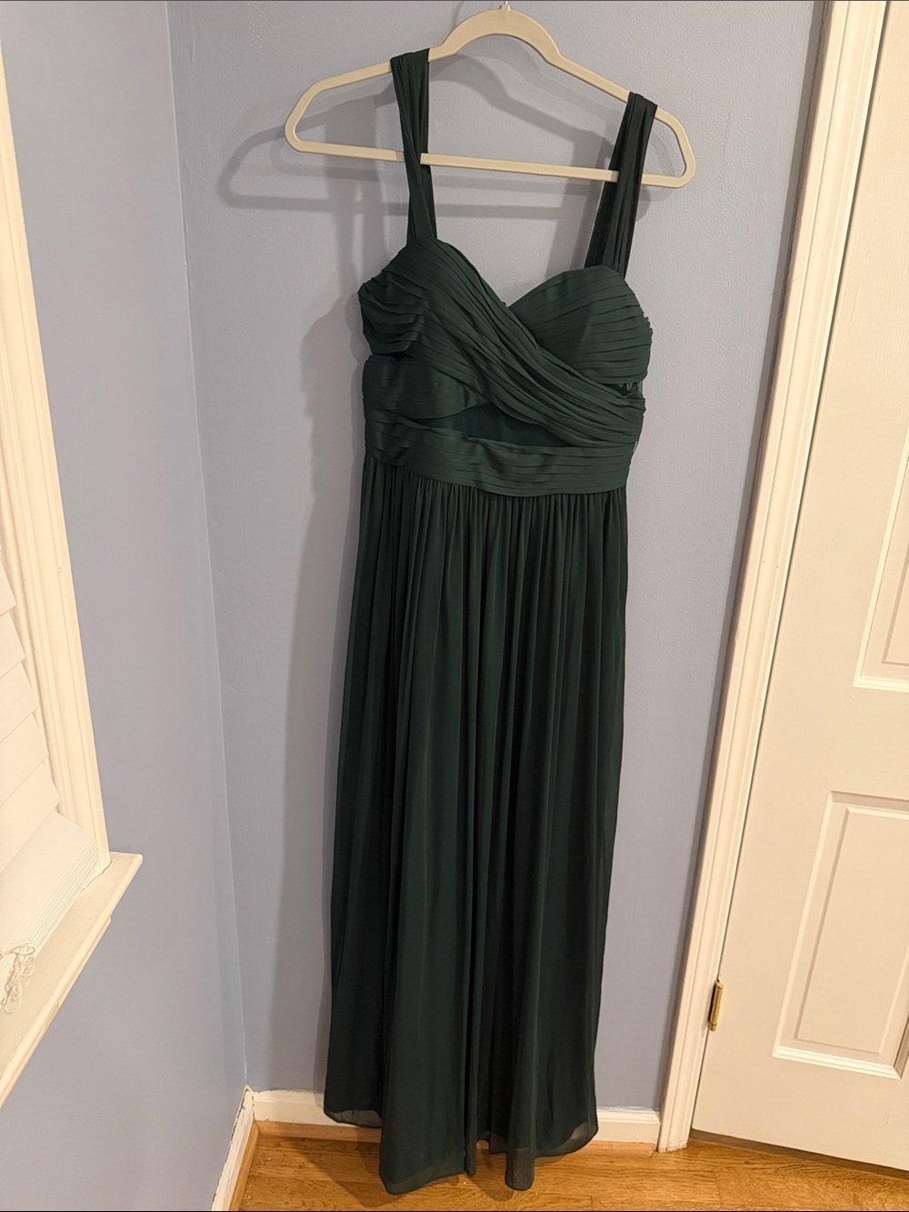 Birdy Grey Dark Green Chiffon Maxi Dress